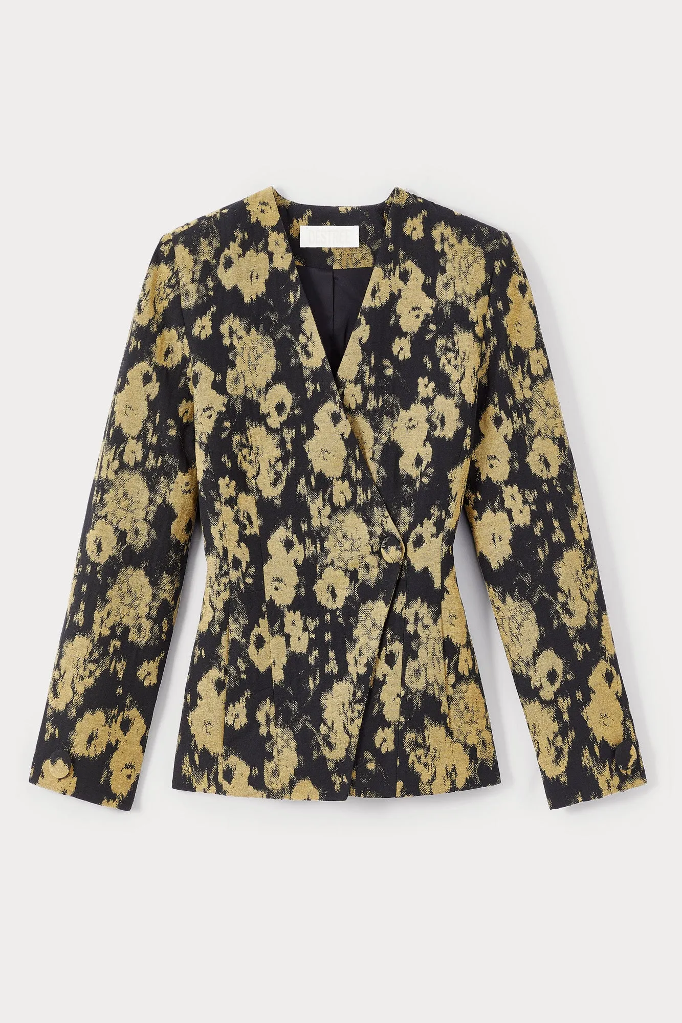 Blurry black & ochre blazer sold by DESTREE