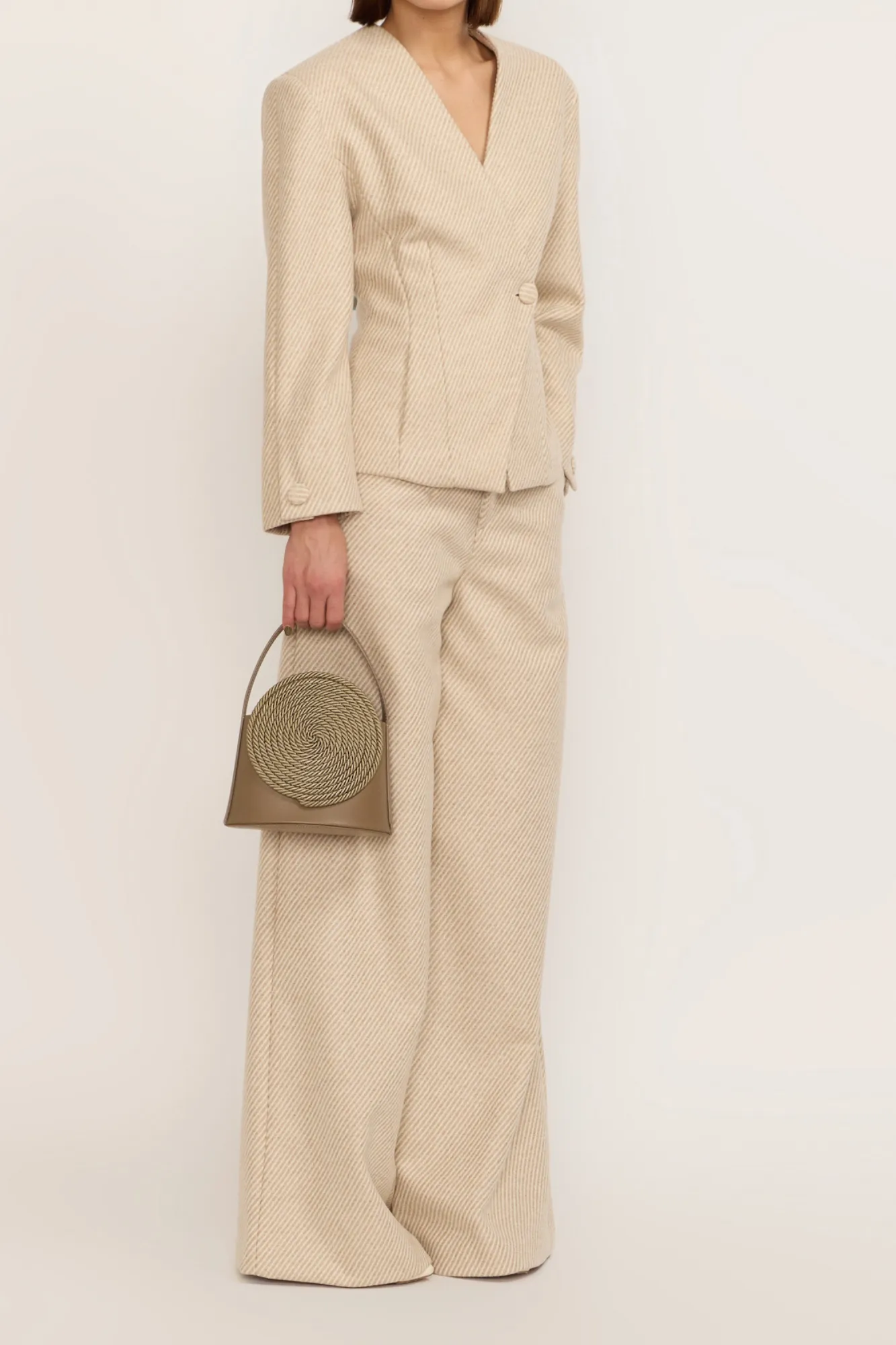 Wool beige blazer sold by DESTREE product image thumbnail 2