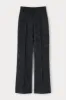 Black embossed flared pants sold by DESTREE