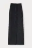 Black embossed button-front midi skirt sold by DESTREE