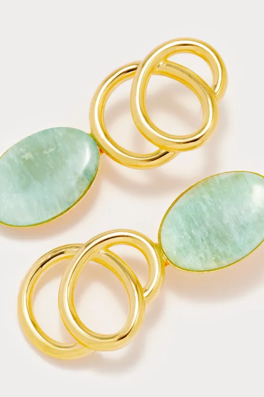 Light blue stone earrings sold by DESTREE