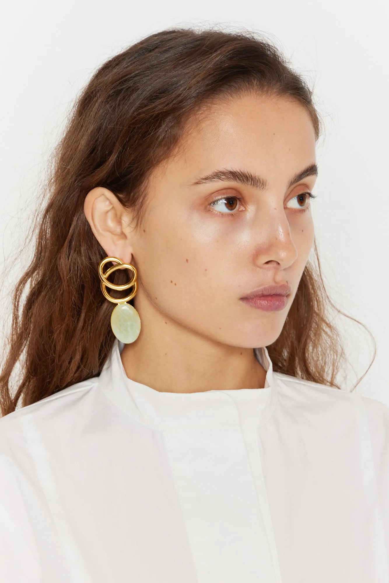 Light blue stone earrings sold by DESTREE product image thumbnail 4