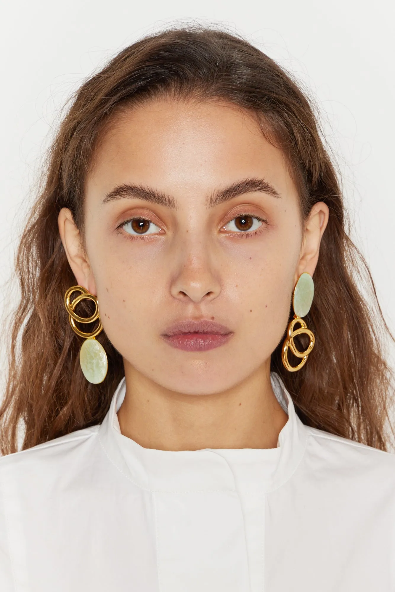 Light blue stone earrings sold by DESTREE product image thumbnail 3