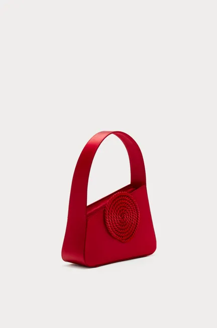 Red asymmetric satin passementerie mini bag sold by DESTREE product image thumbnail 2