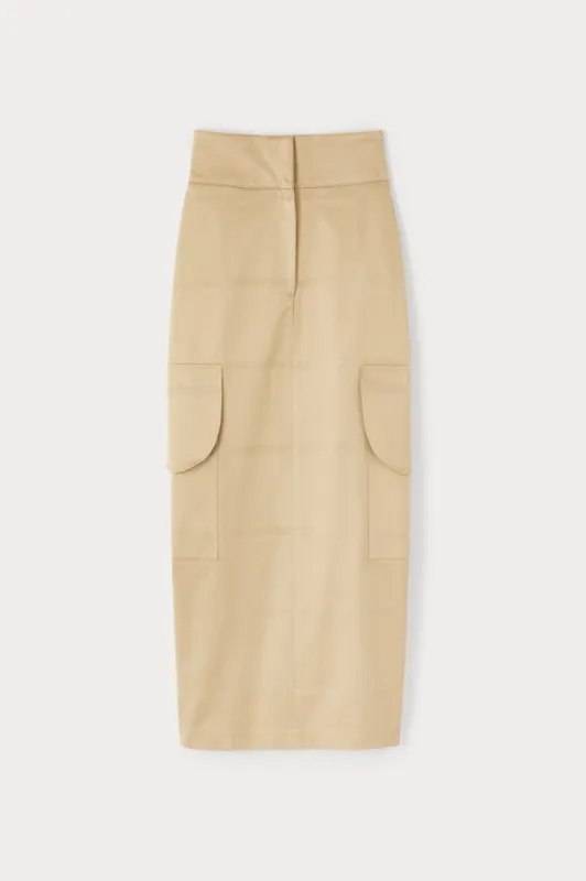 Checko sand midi skirt sold by DESTREE