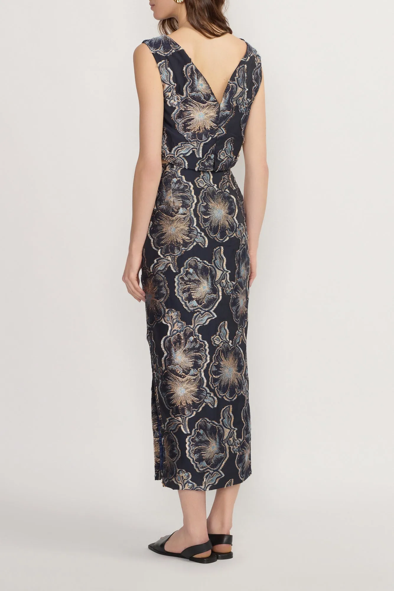 Midnight & gold cropped top sold by DESTREE product image thumbnail 4