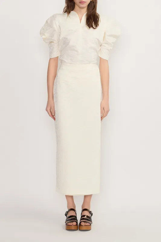 Structured jacquard skirt sold by DESTREE