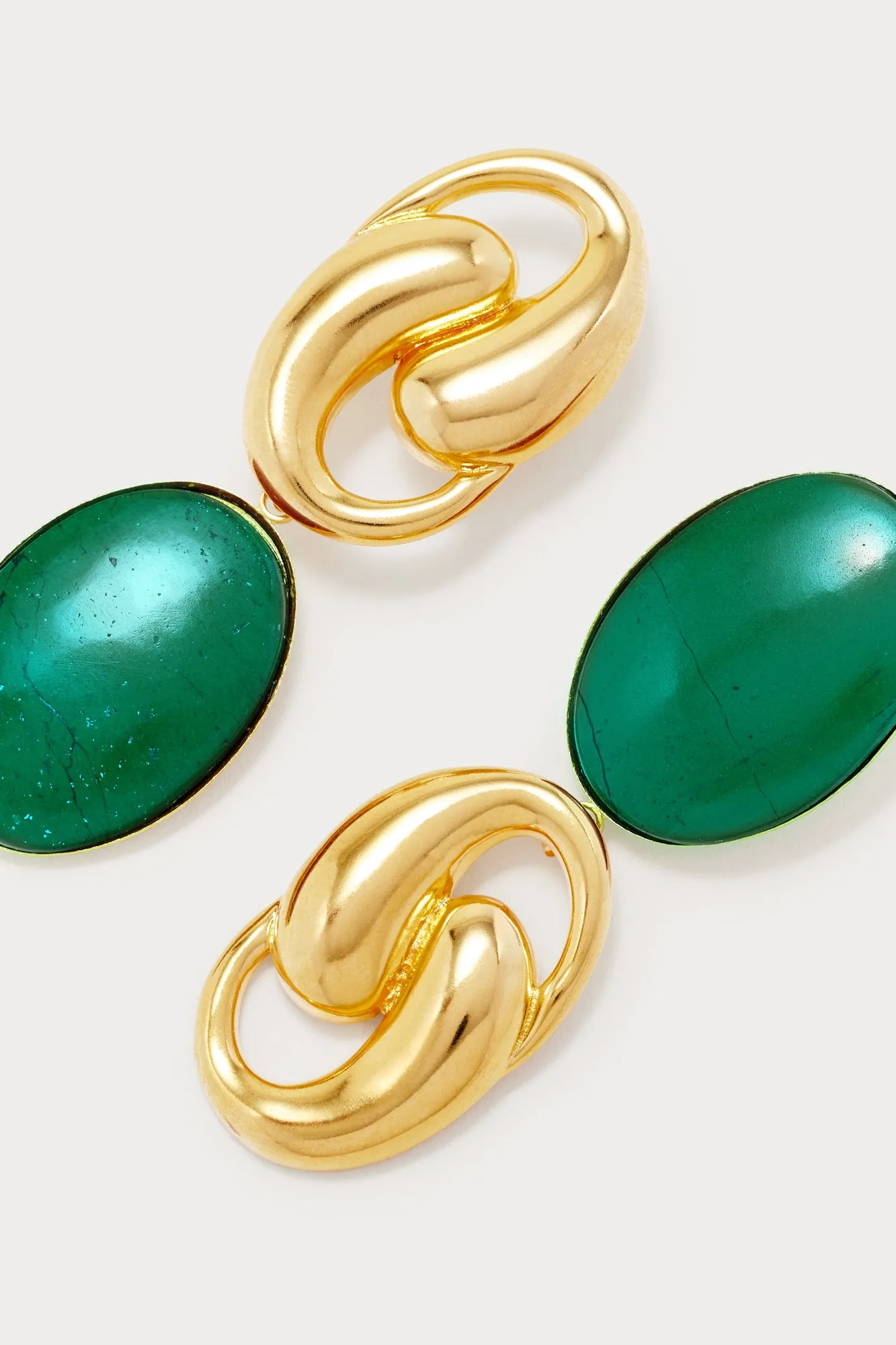 Dark green oval knot earrings sold by DESTREE product image thumbnail 2