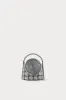 Leather mini bag with passementerie detail grey sold by DESTREE