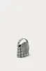 Leather mini bag with passementerie detail grey sold by DESTREE