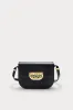 Black leather crossbody bag with golden clasp sold by DESTREE