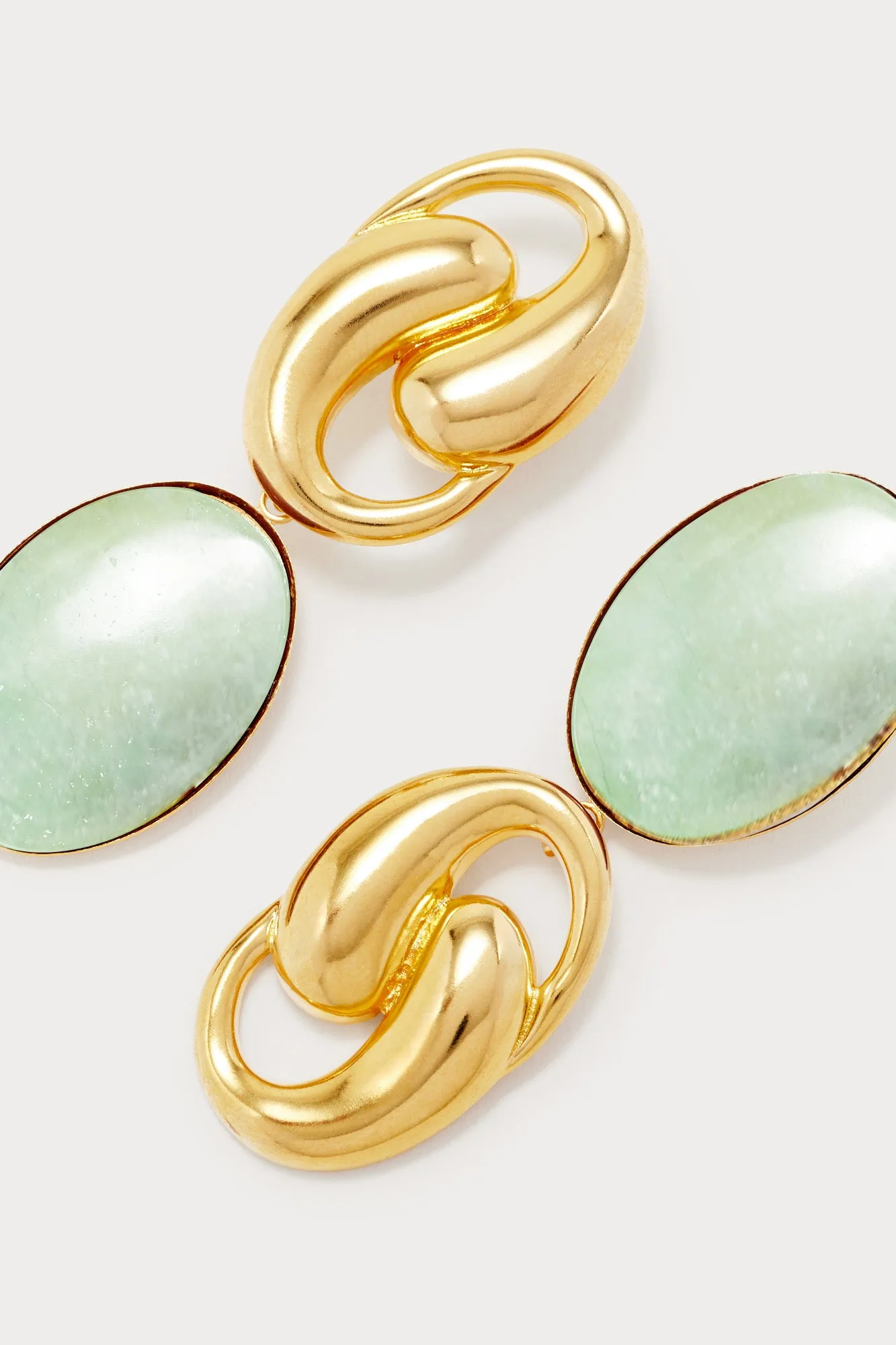 Knot oval light blue clips sold by DESTREE