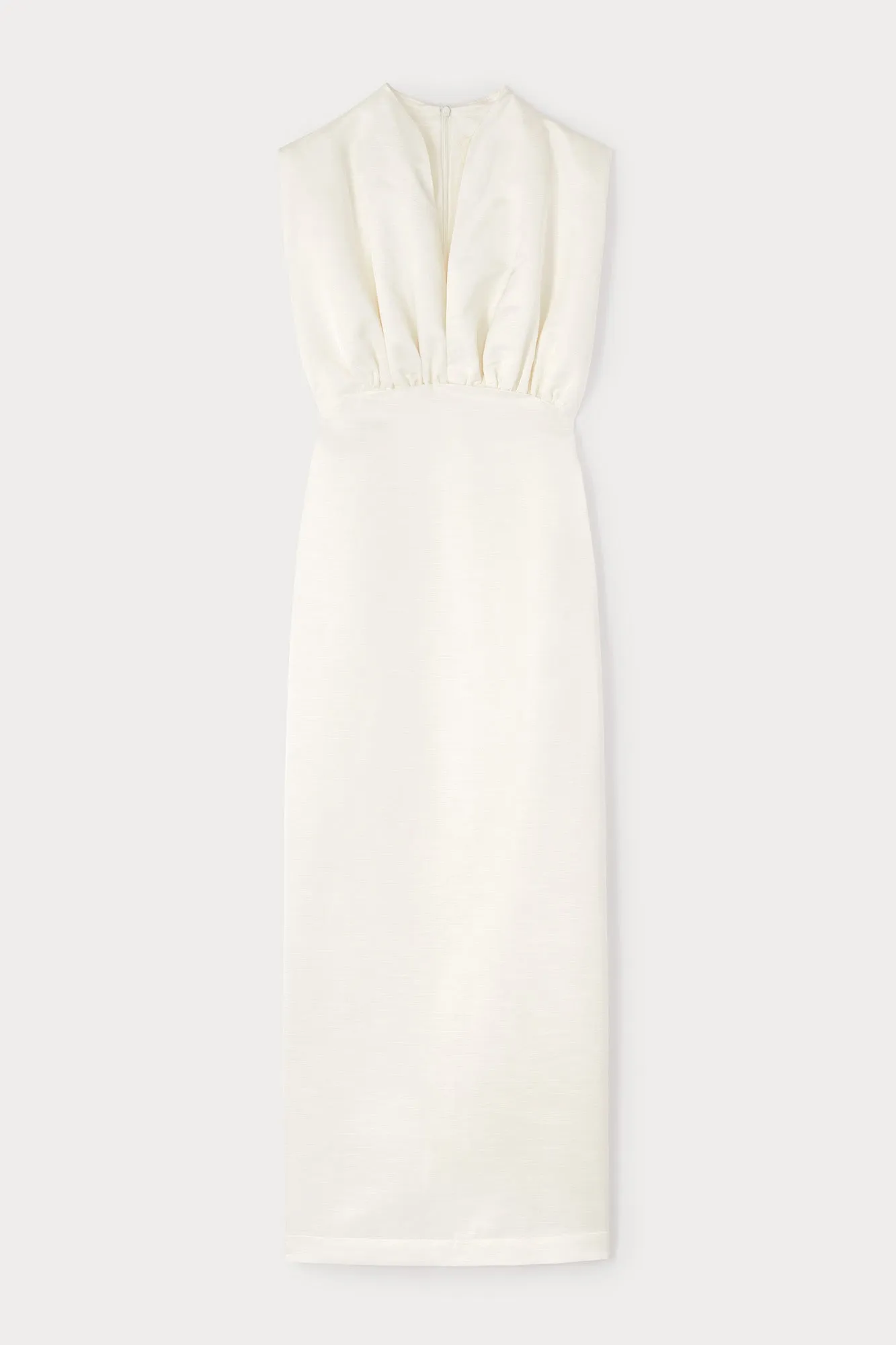 White sleeveless maxi dress sold by DESTREE
