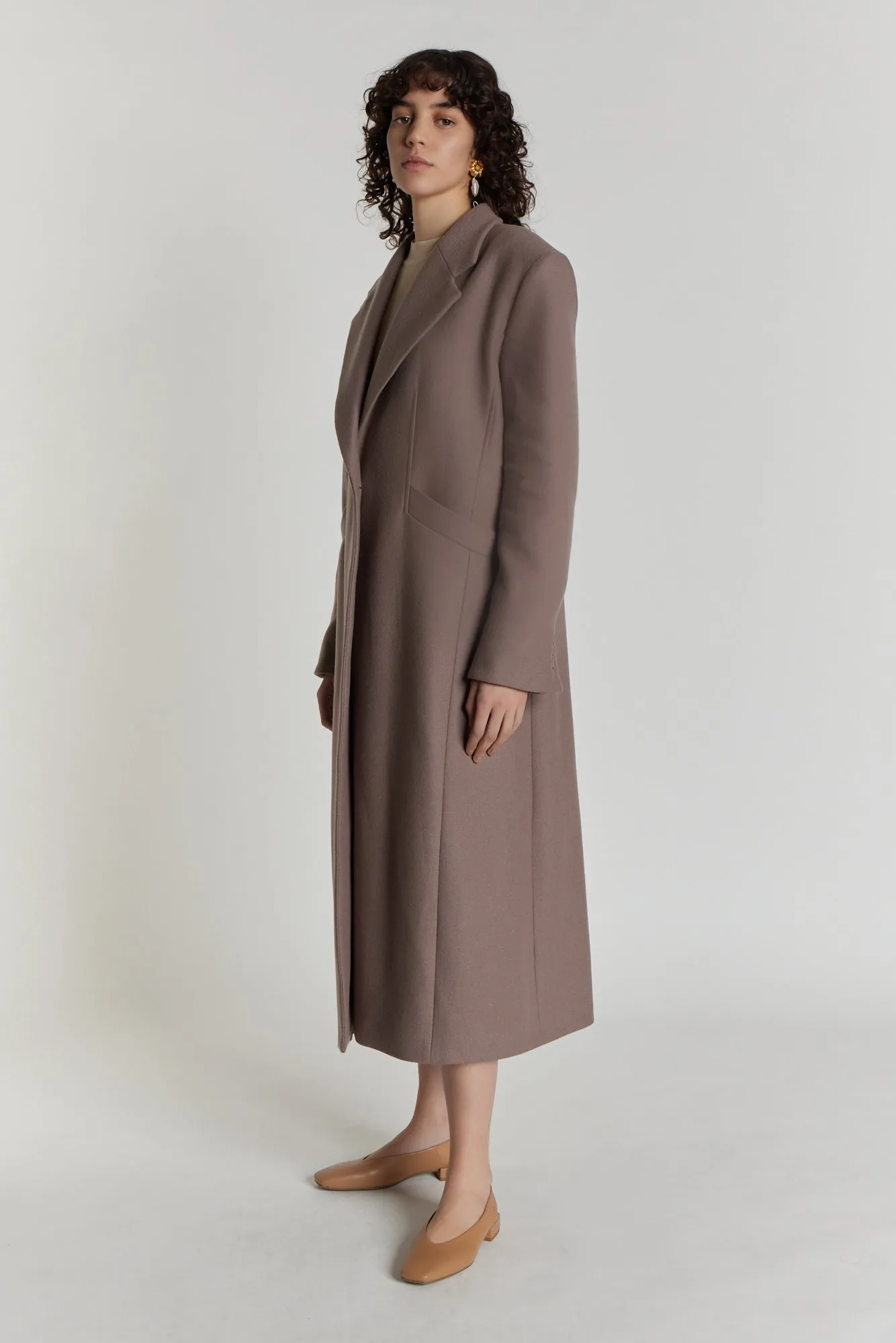 Barbara coat taupe sold by DESTREE product image thumbnail 2