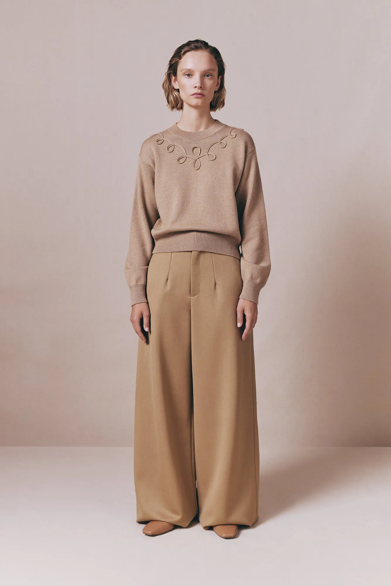 Light Beige Serge Trousers sold by DESTREE product image thumbnail 2