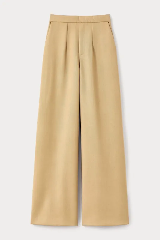 Light Beige Serge Trousers made by DESTREE