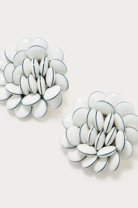 White petals earrings sold by DESTREE
