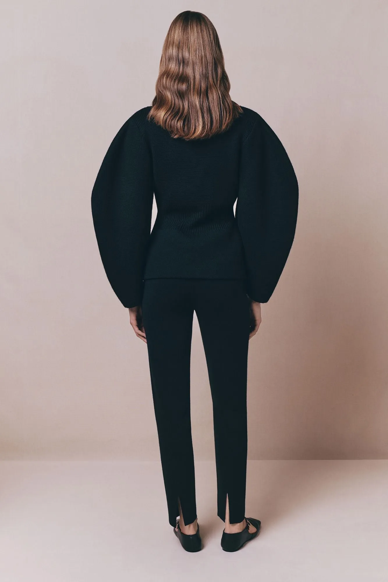 Structured black embroided knit jacket sold by DESTREE product image thumbnail 4