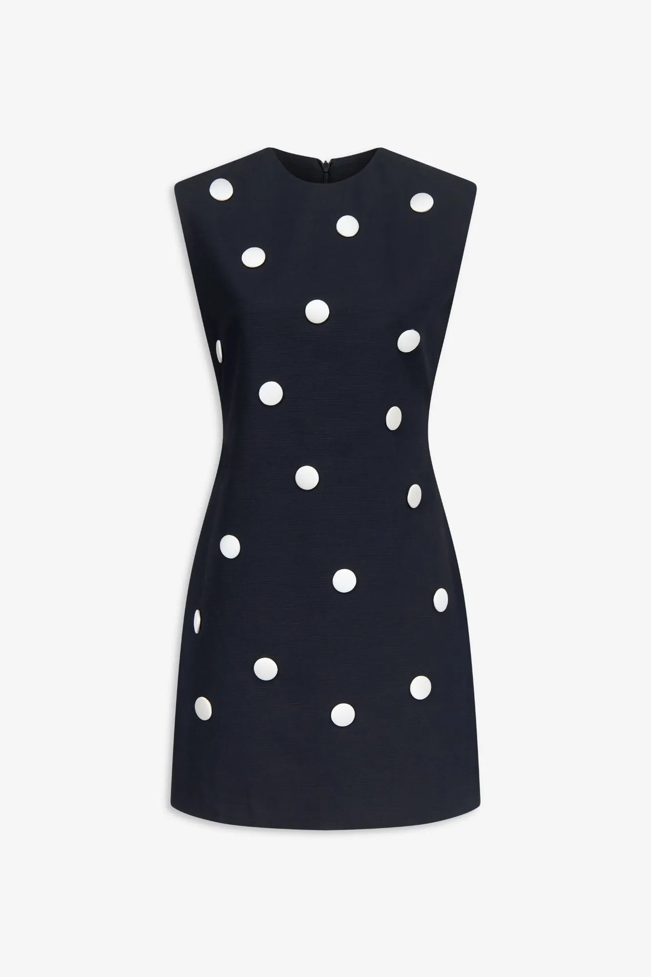 Black cotton dress with contrasting dots sold by DESTREE