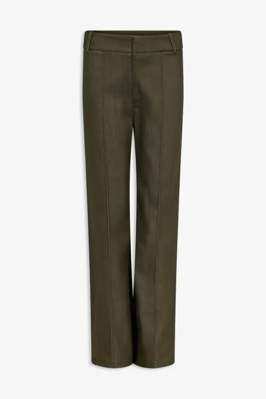 Denim khaki straight pants made by DESTREE
