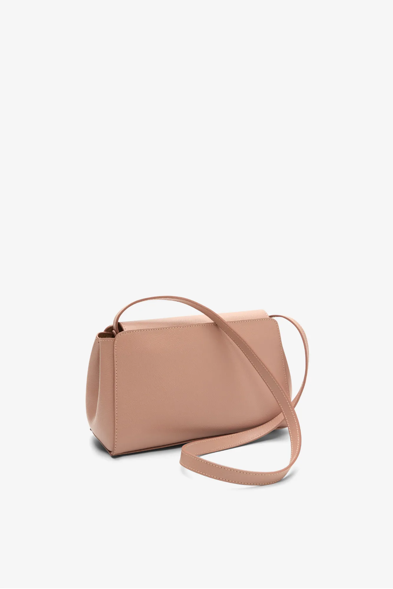 Nude leather crossbody bag with drop-shaped detail sold by DESTREE product image thumbnail 3