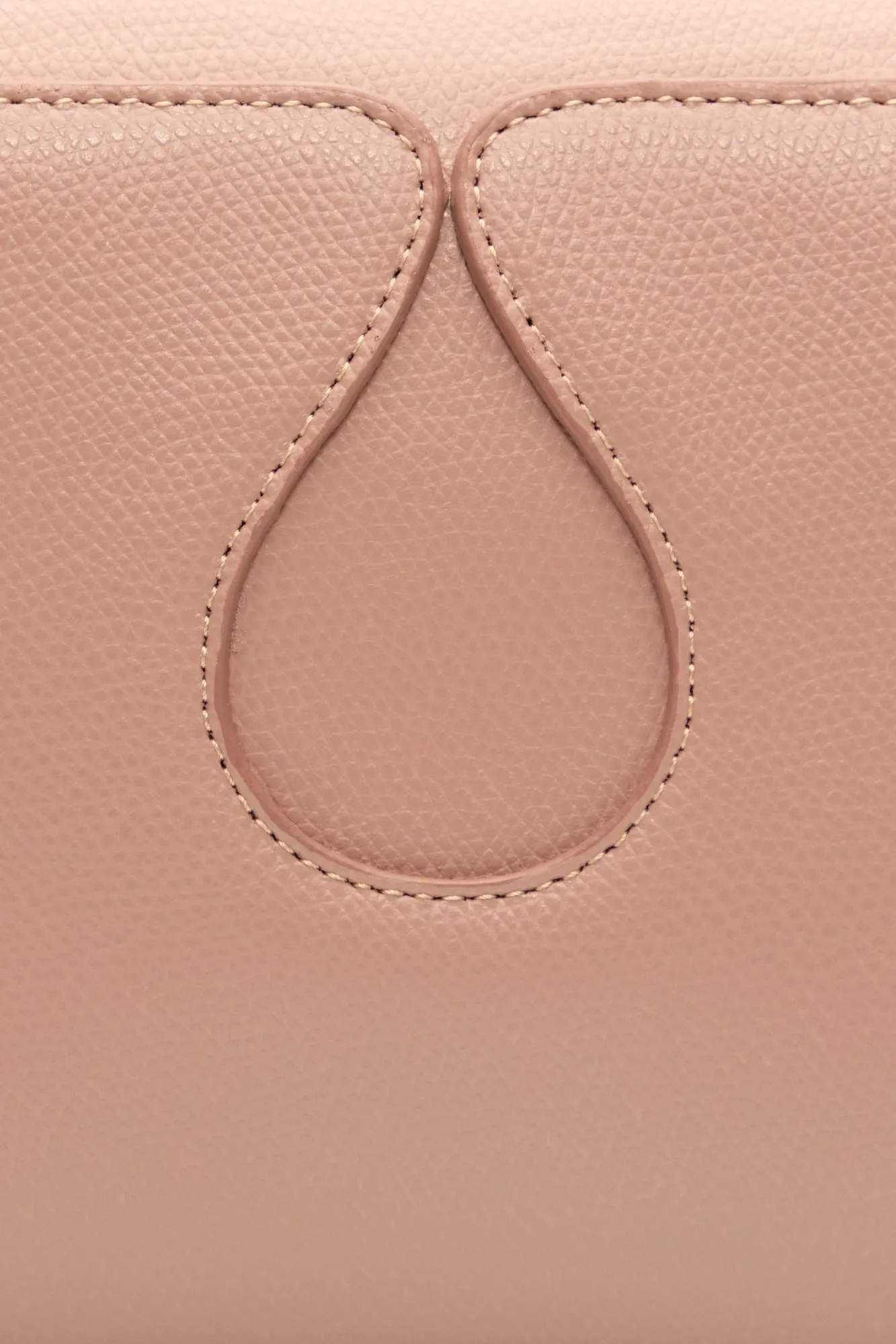 Nude leather crossbody bag with drop-shaped detail sold by DESTREE product image thumbnail 5