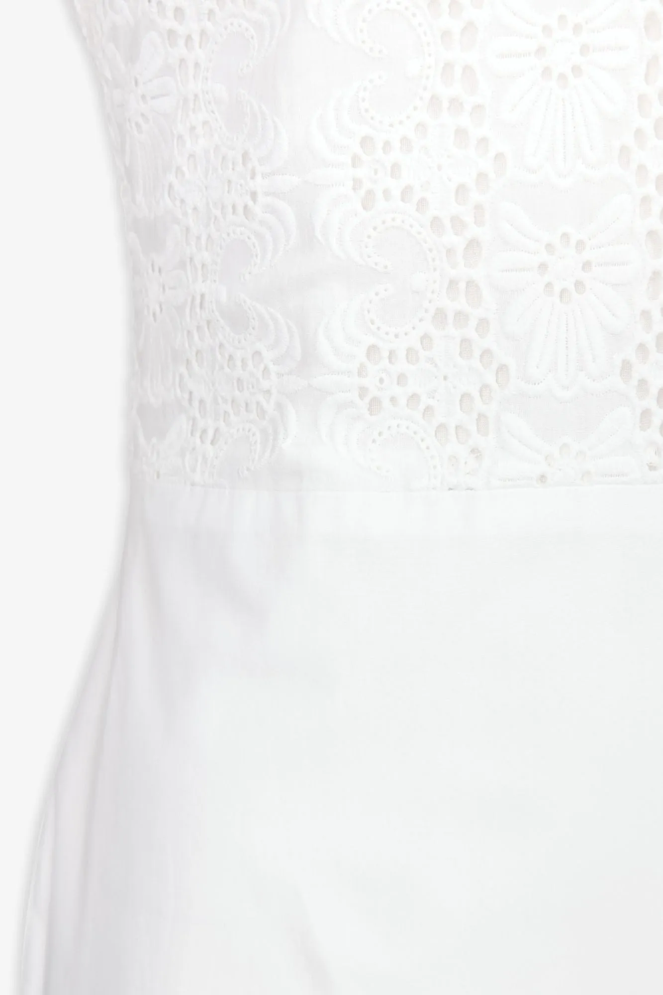 Long white embroidered dress with mandarin collar sold by DESTREE product image thumbnail 2