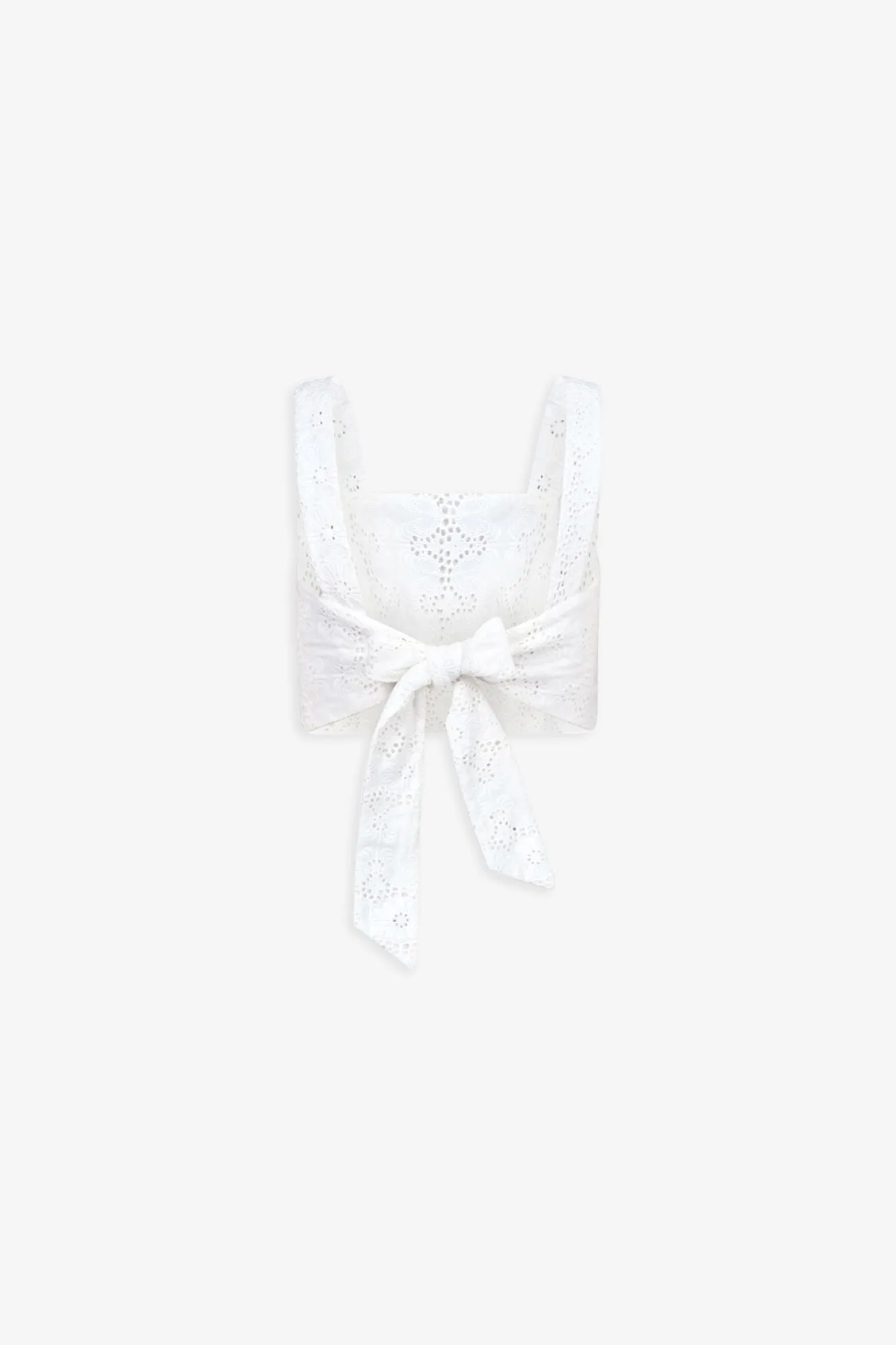 Embroidered white bow-tie top sold by DESTREE product image thumbnail 2