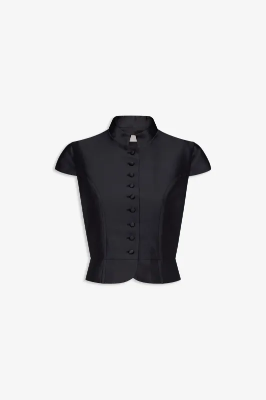 Satin sleeveless top - Black made by DESTREE