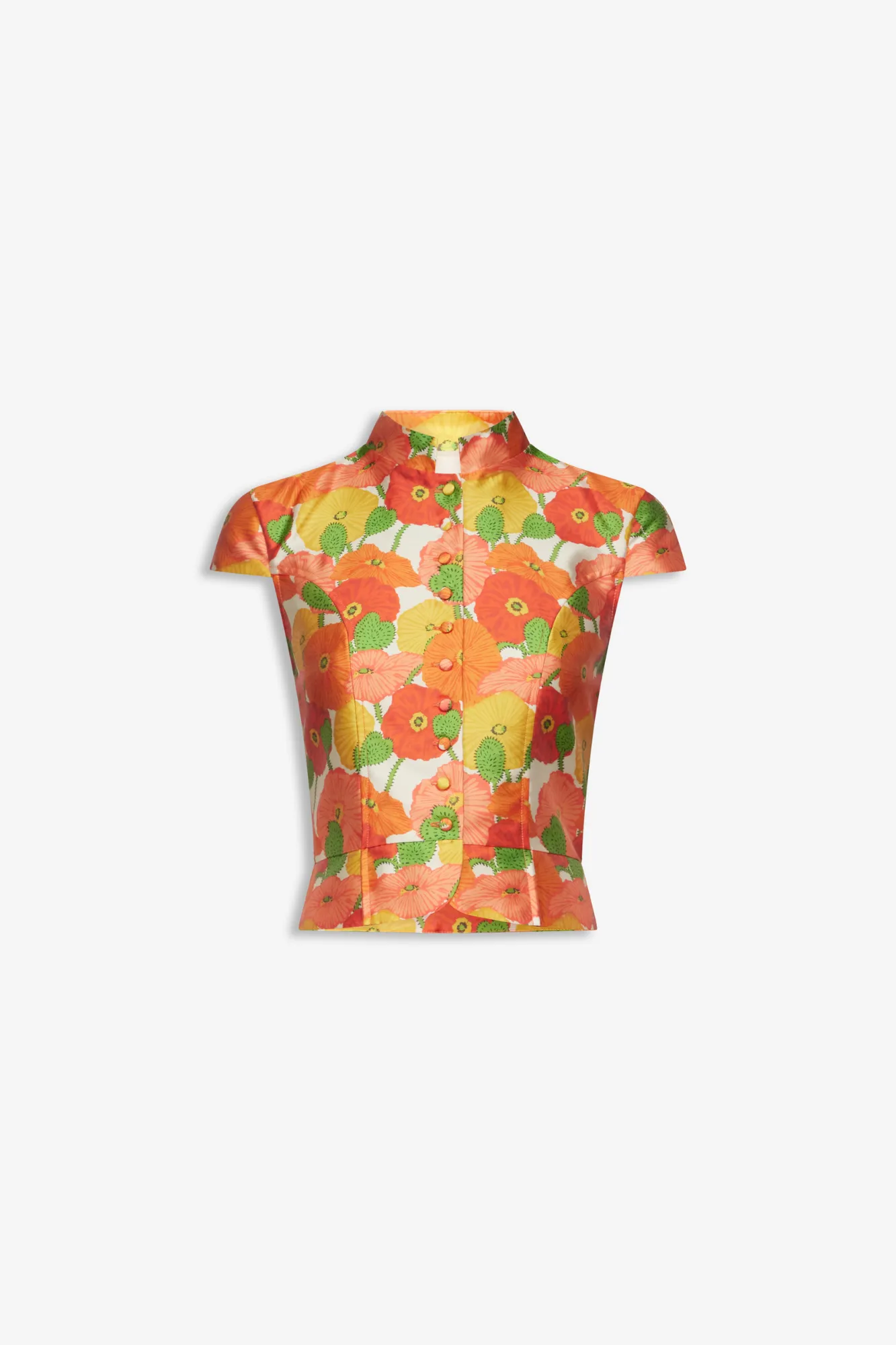 Satin summer top — Multicolour floral sold by DESTREE