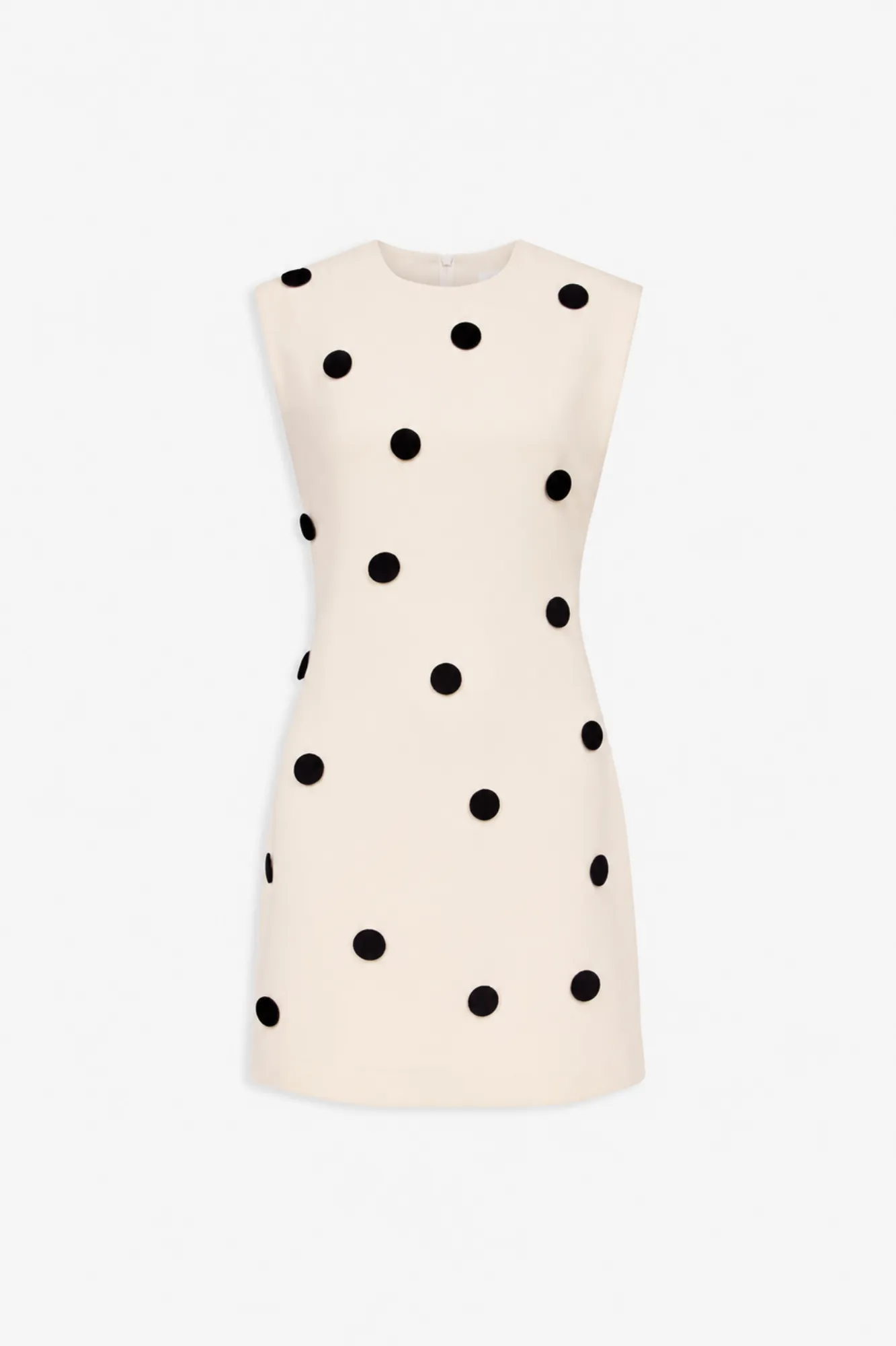 Dress — Ecru with black velvet dots sold by DESTREE