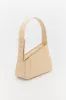BEIGE Asymmetric Leather Quilted Bag sold by DESTREE