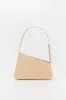 BEIGE Asymmetric Leather Quilted Bag sold by DESTREE