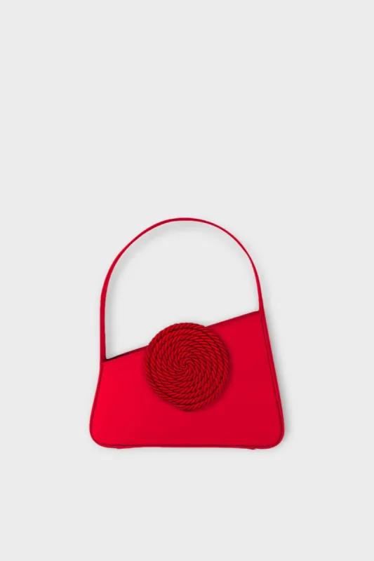 Bright asymmetric leather passementerie mini bag sold by DESTREE