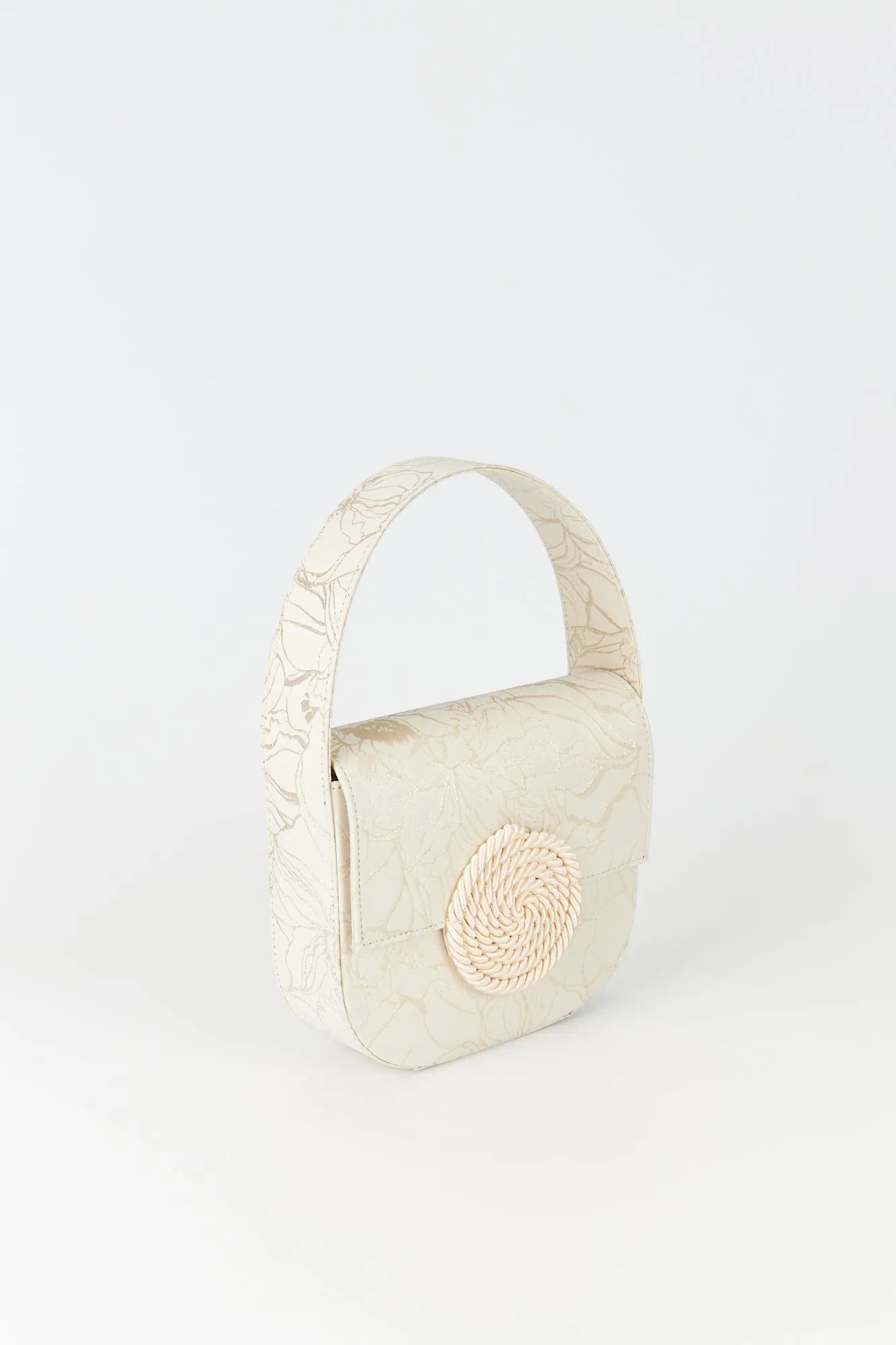 Geometric jacquard handbag ecru & gold sold by DESTREE product image thumbnail 2