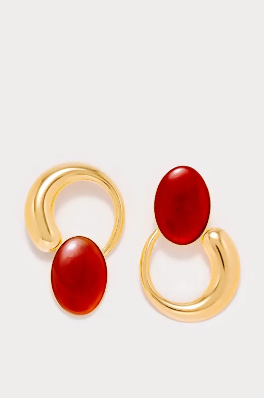 Red Moon Piercing Earrings sold by DESTREE