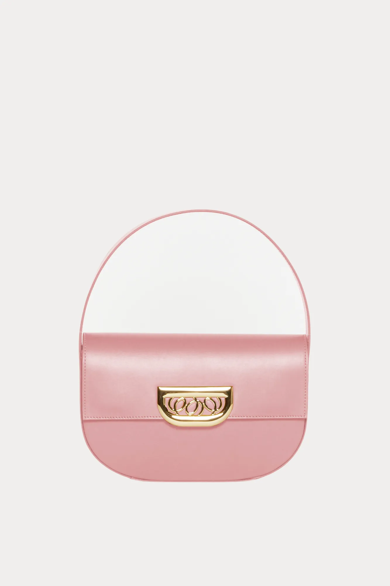 Pink Geometric Leather Bag with Golden Latch M sold by DESTREE