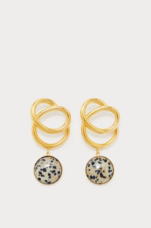 Dalmatian stone pendants earrings sold by DESTREE