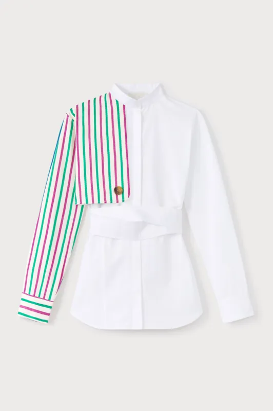 HANS OTTOMAN STRIPE RUBY & GREEN sold by DESTREE