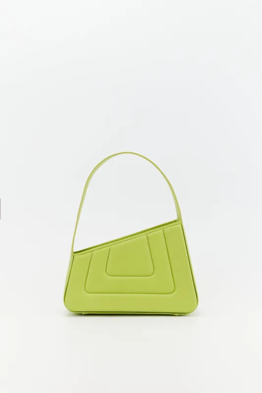 Anis asymmetric leather quilted mini bag made by DESTREE