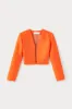 Orange Satin Cropped Jacket sold by DESTREE
