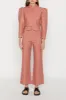 Fuschia Jacquard Flared Pants sold by DESTREE