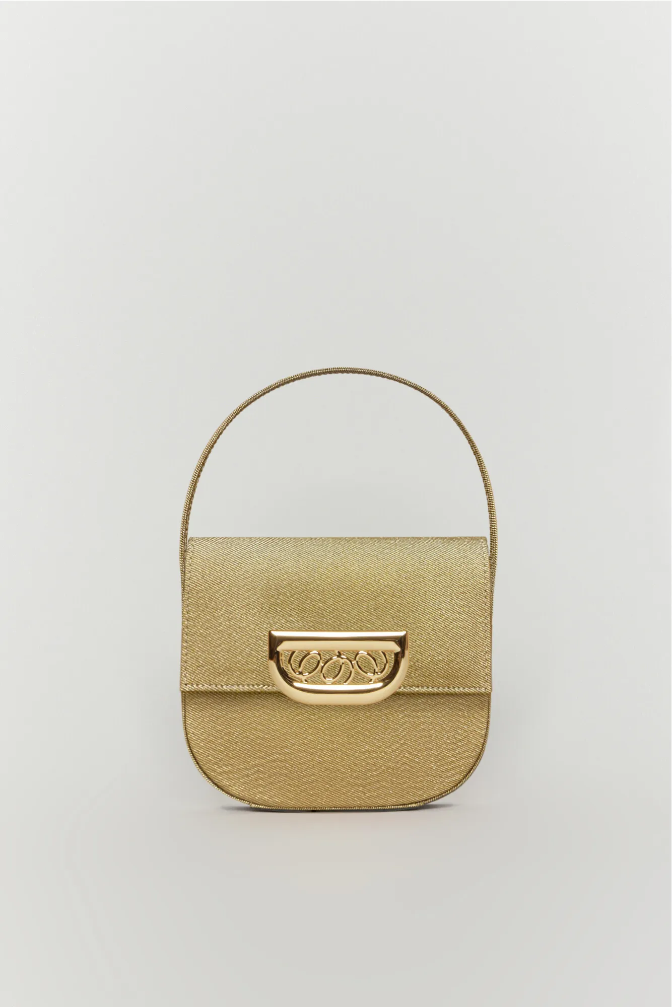 Jacquart Geometric Leather Bag with Golden Latch S sold by DESTREE