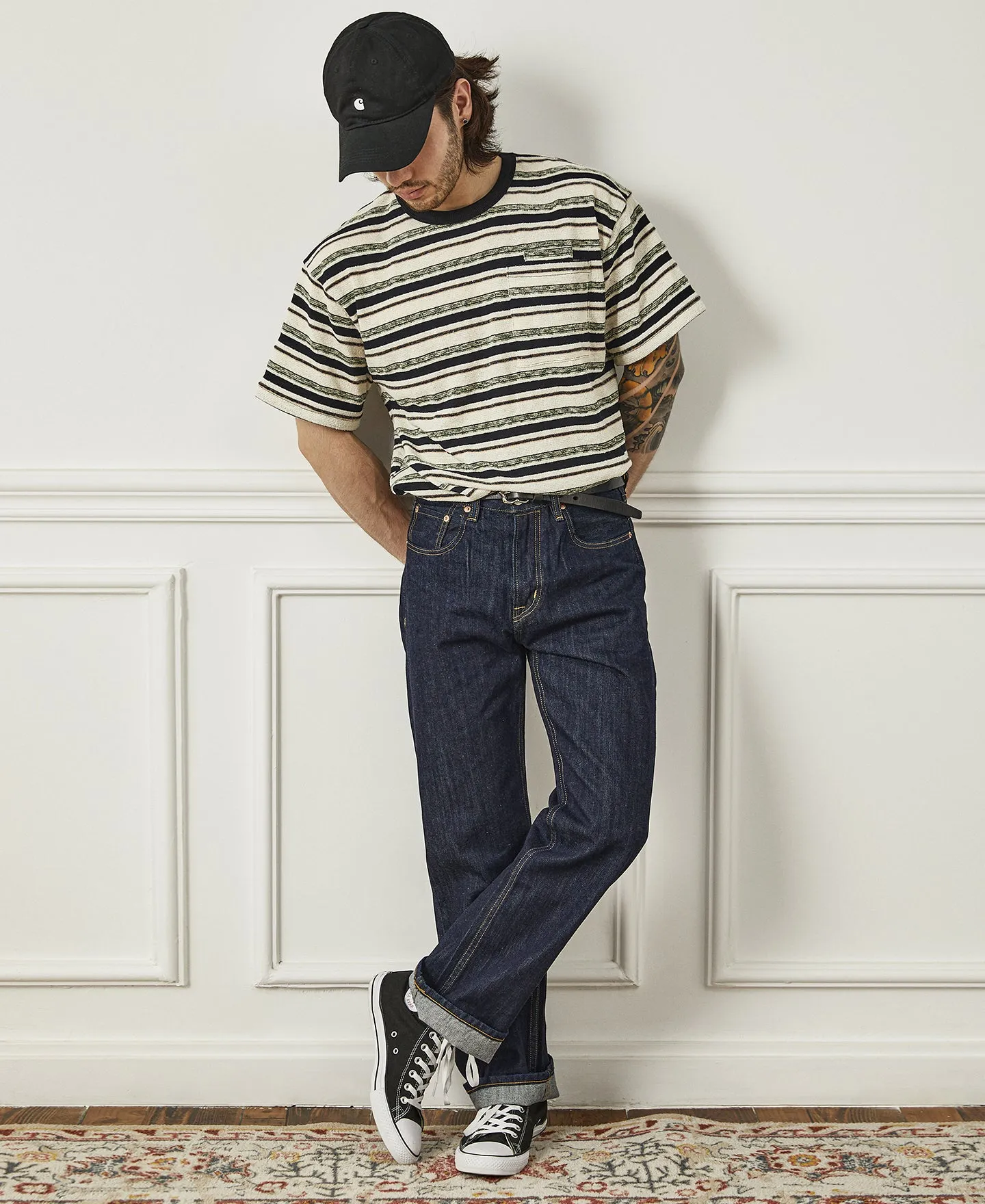 14 oz Selvedge Basic Straight-Fit Jeans - Indigo sold by Older Best product image thumbnail 5