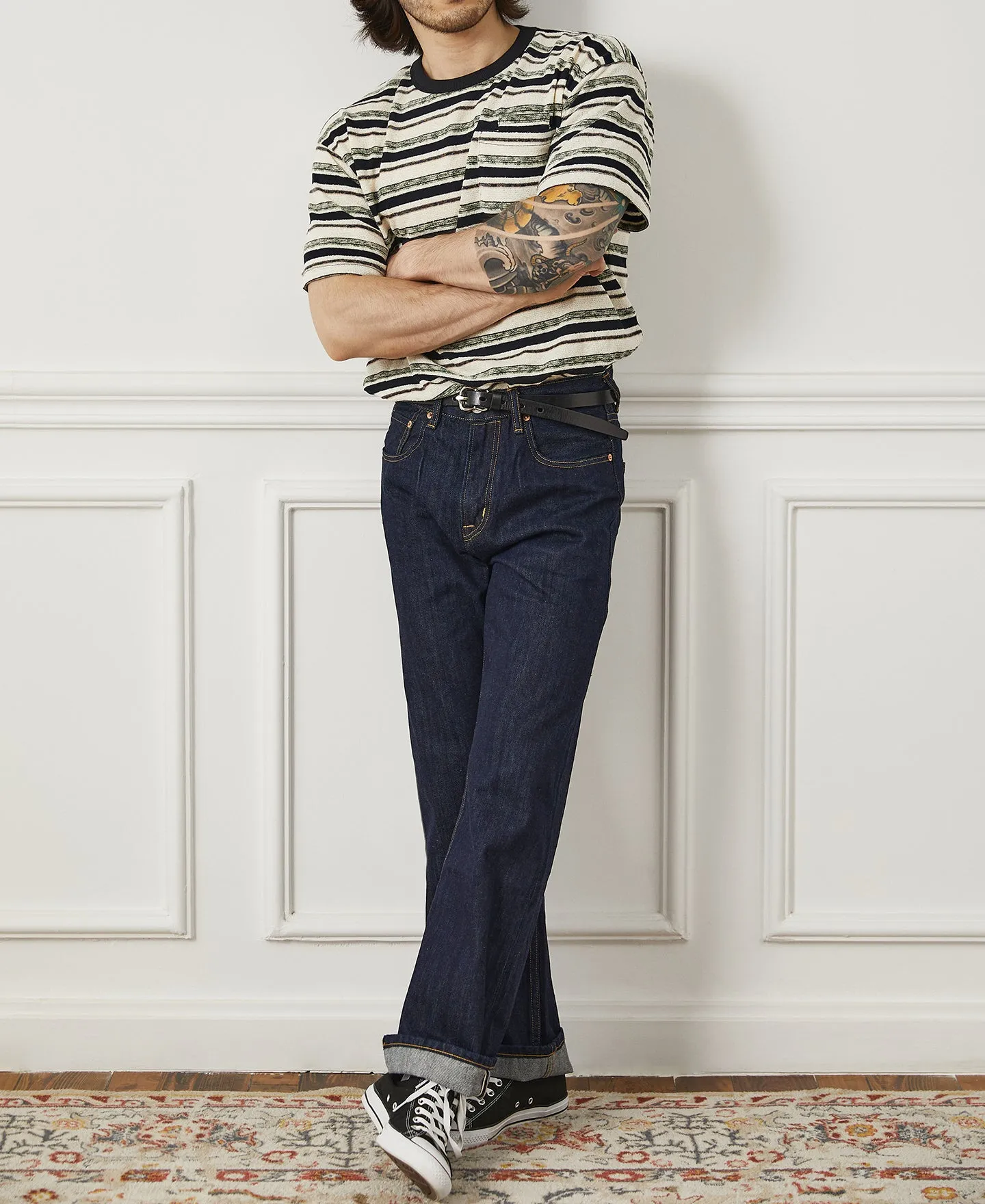 14 oz Selvedge Basic Straight-Fit Jeans - Indigo sold by Older Best product image thumbnail 4