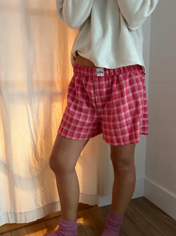 The Boxer Shorts Sunset Gingham sold by Merge Curated goods