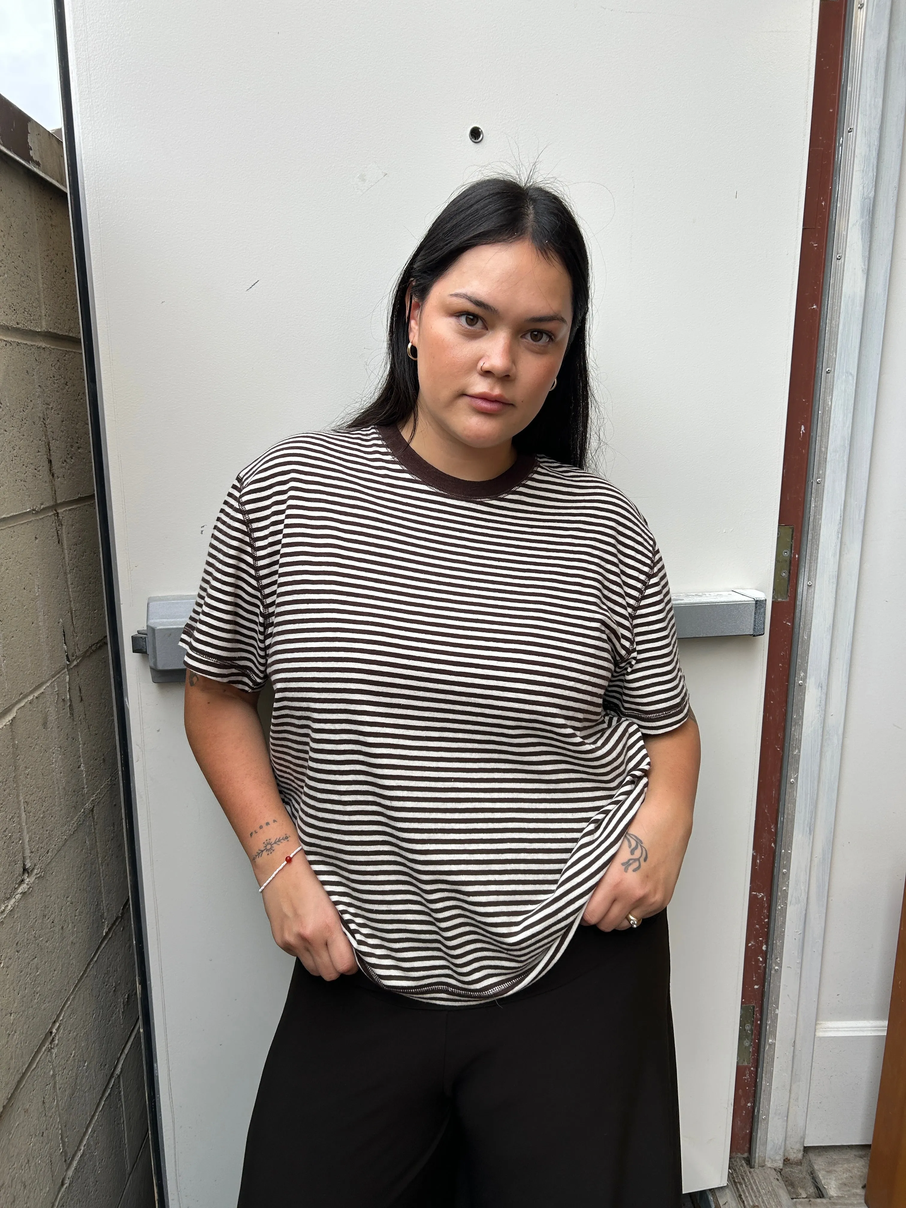 Hemp Rover Tee Choco Stripes sold by Merge Curated goods product image thumbnail 4