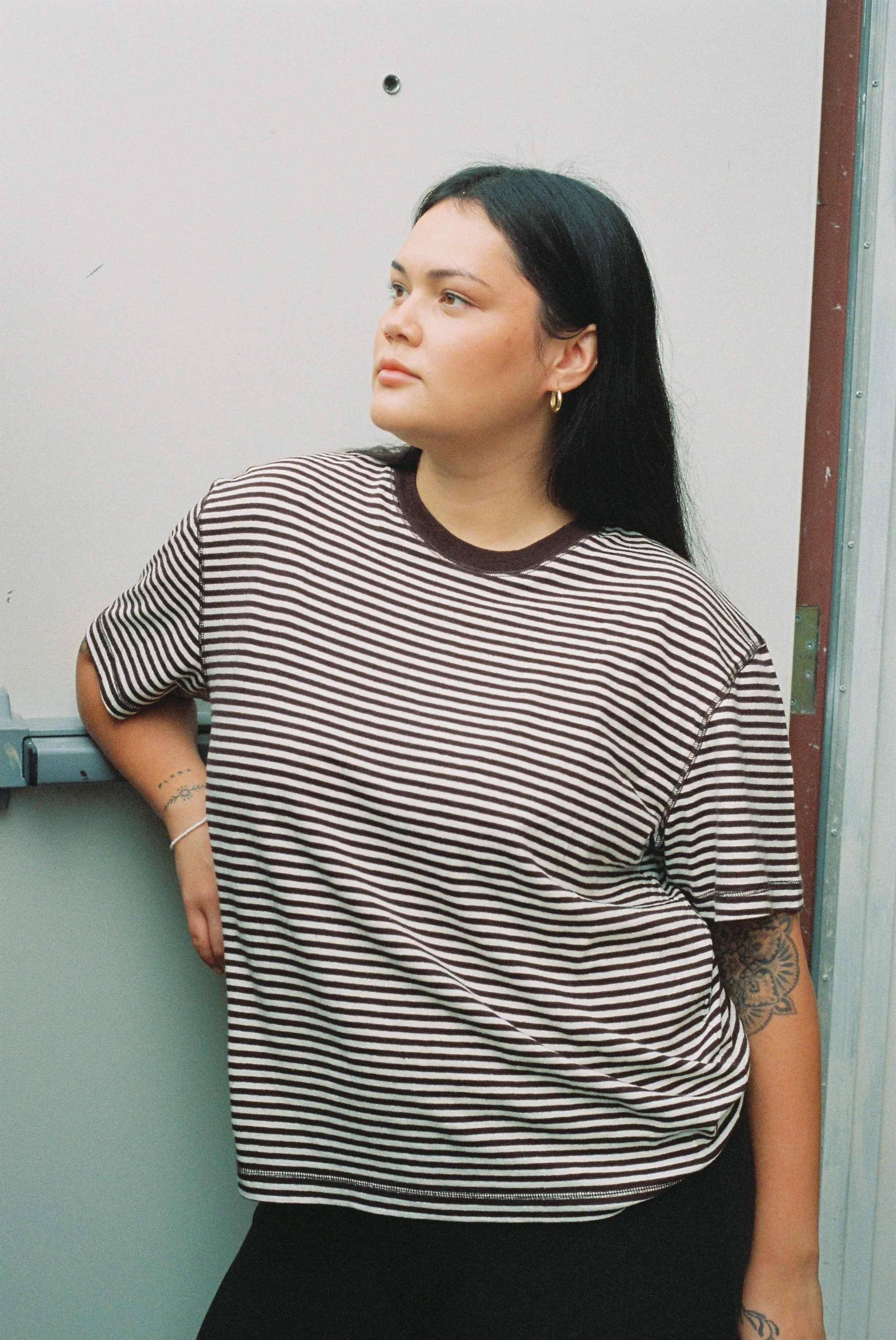 Hemp Rover Tee Choco Stripes sold by Merge Curated goods product image thumbnail 3
