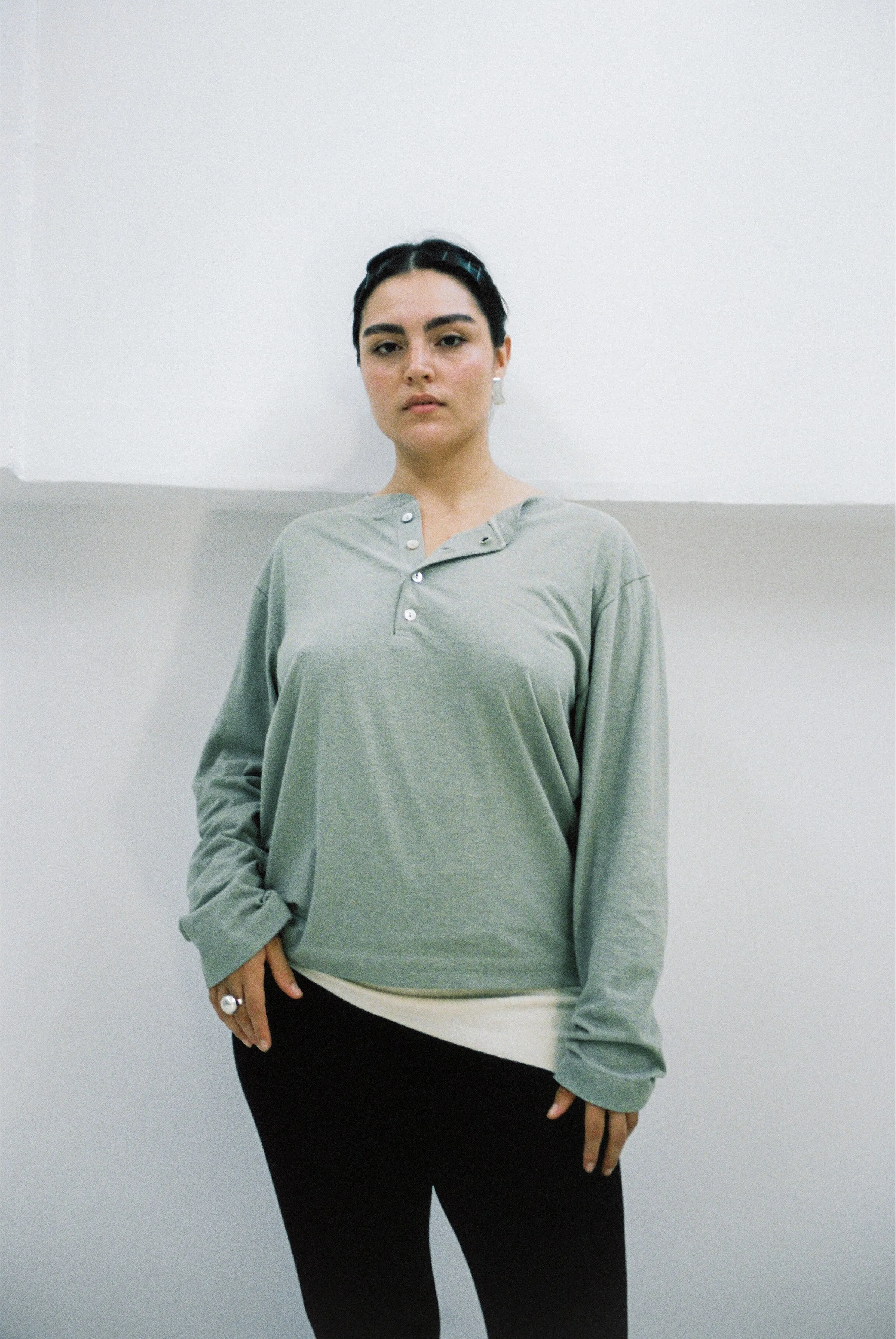 Hemp Bay Henley Sage sold by Merge Curated goods product image thumbnail 3