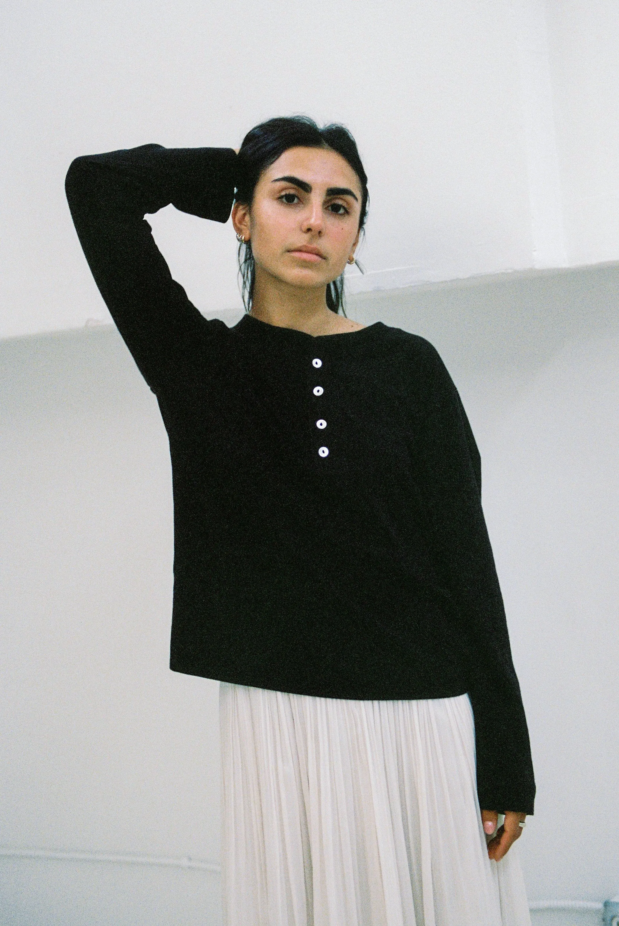 Hemp Bay Henley Black sold by Merge Curated goods product image thumbnail 4